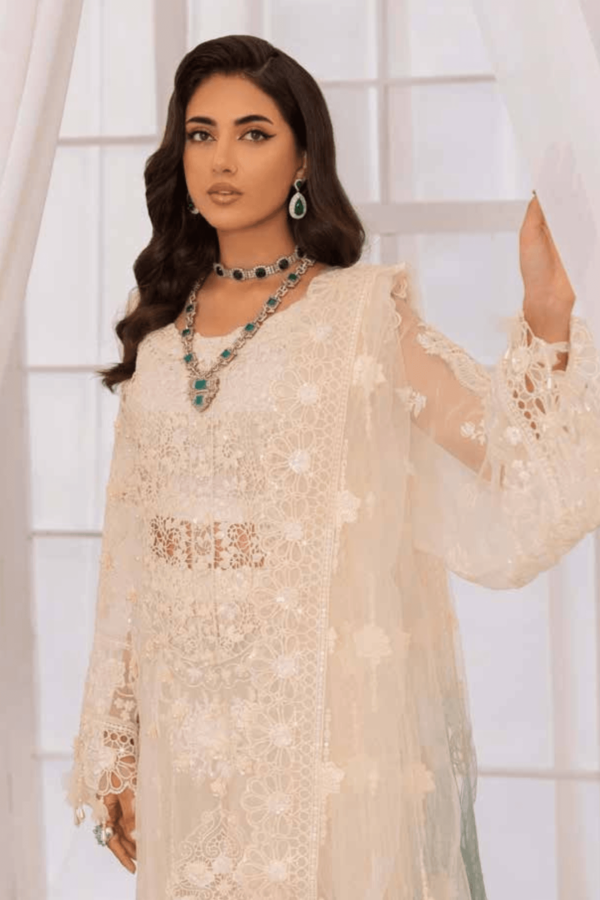 Adans Libas Chiffon Desgin-05/A WHITE ONYX