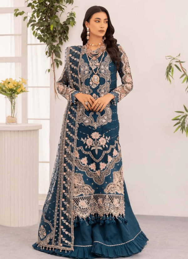 Adans Libas Chiffon Desgin-03 BLUE TOPAZ